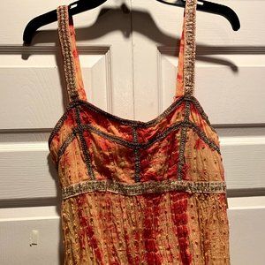 NWT American Rag Crinkled Tie Dye Sequined Top